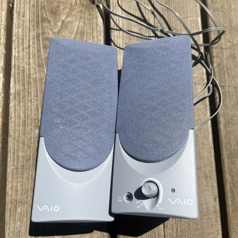 Sony Vaio - Computer PC Speaker System PCVA-SP3 Gray Blue Color
